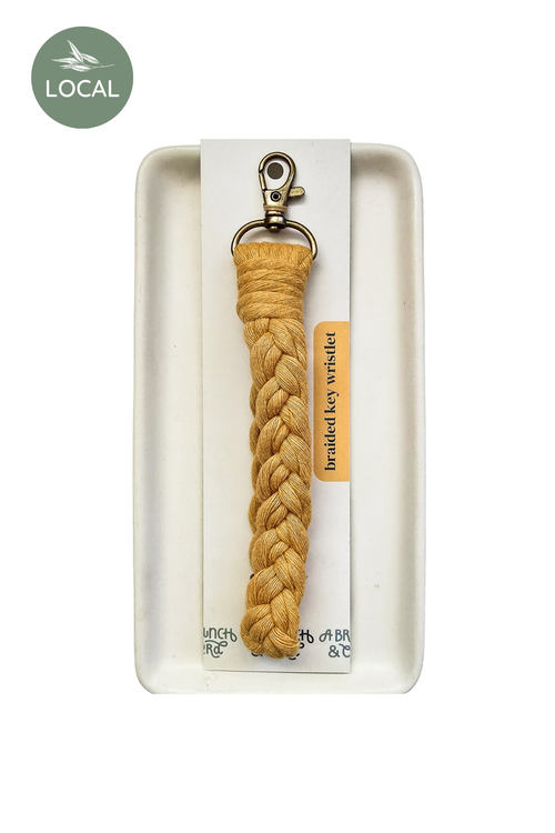 Braided Bright Macrame Keychain Wristlet