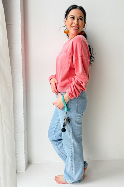 Braided Bright Macrame Keychain Wristlet