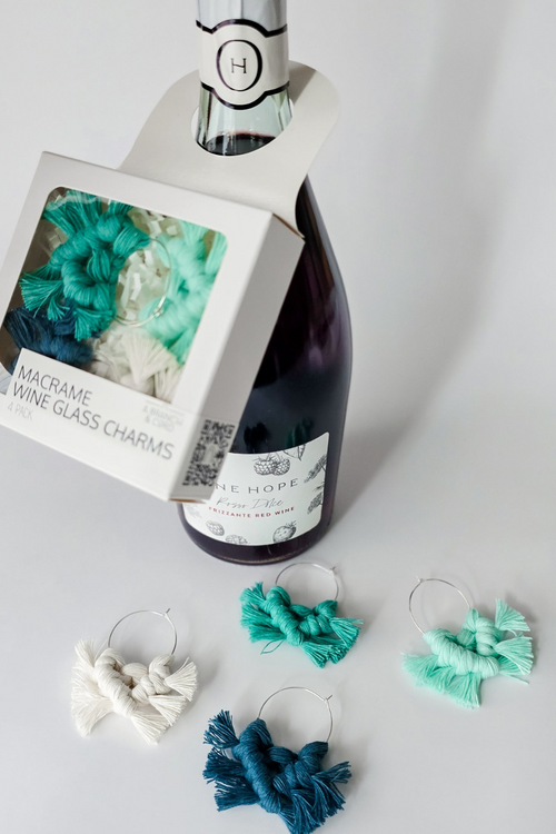 Macrame Wine Charms
