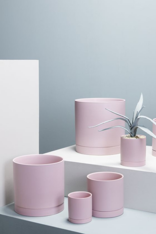 Romey Pot + Saucer in Lilac