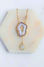 1 of 2:Agate Long Necklace