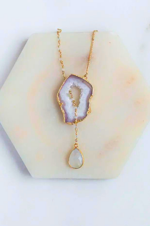 Agate Long Necklace