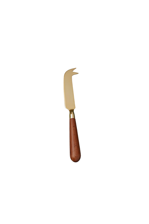 Gold + Wood Cheese Knife