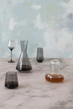 3 of 3:Clear Glass Carafe + Drinking Glass