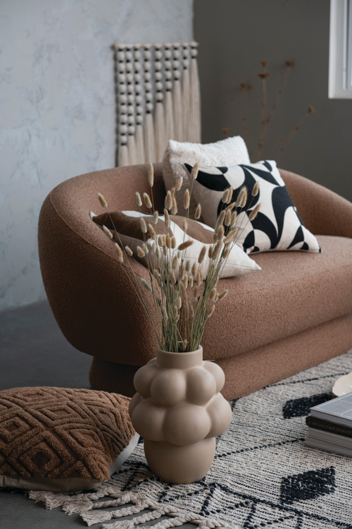 Cotton Slub Graphic Print Pillow