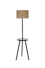 1 of 3:Rubberwood Standing Lamp with Table