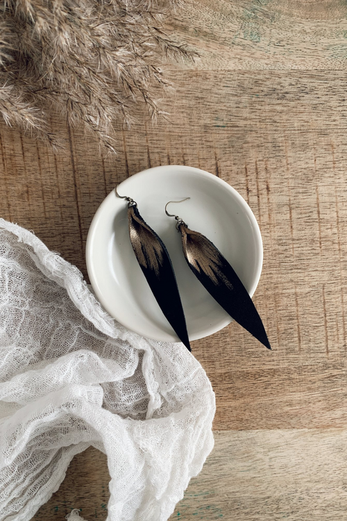 Leather Blade Earrings