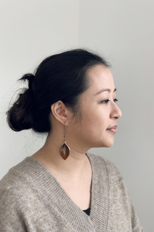 Leather Leaf Earrings