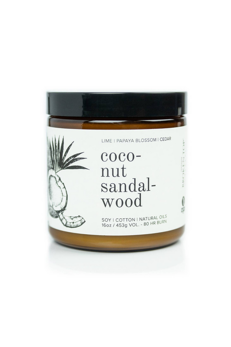 Coconut Sandalwood Soy Candle-Broken Top Candle Co.-ECOVIBE