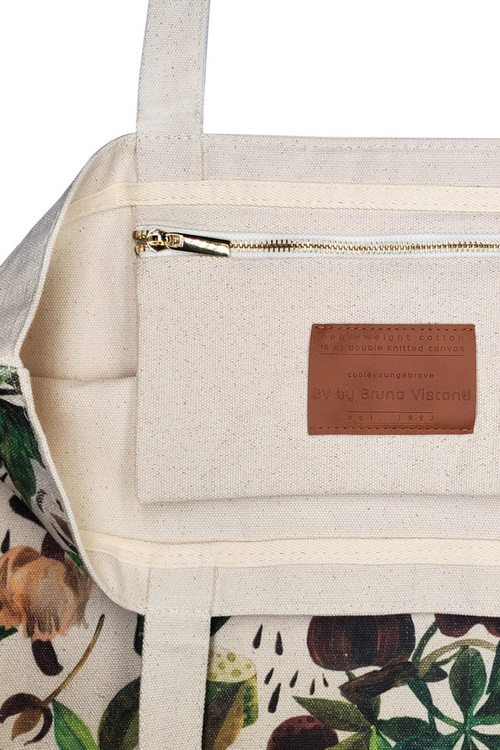 Canvas Floral Printed Tote Bag