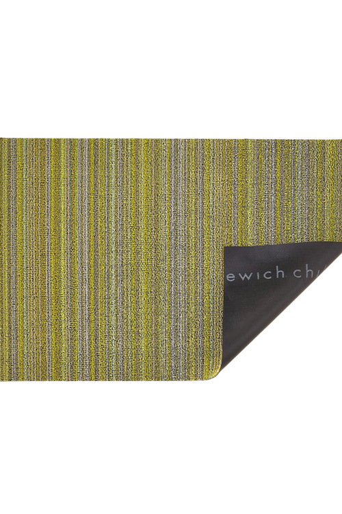 Citron Skinny Stripe Shag Mat