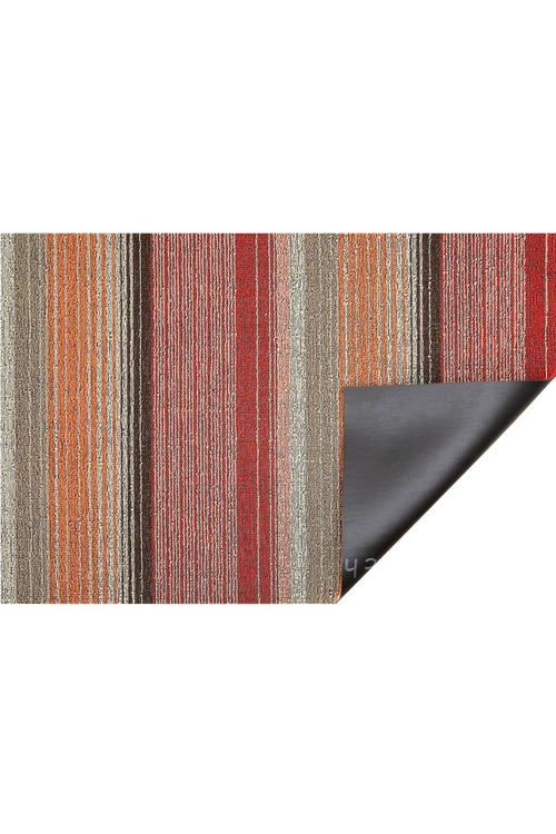 Paprika Pop Stripe Shag Mat