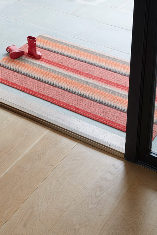 Paprika Pop Stripe Shag Mat