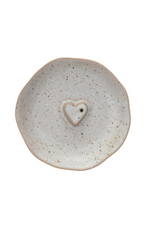 1 of 3:Ceramic Heart Incense Holder