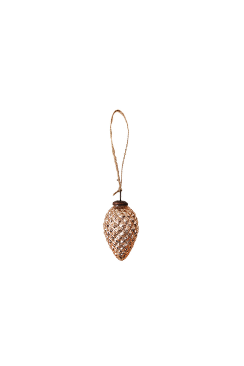 Copper Mercury Glass Pinecone Ornament