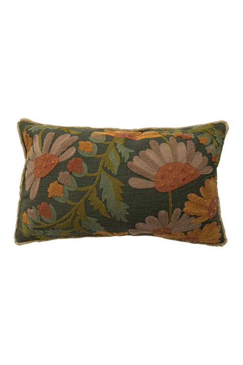 Harvest Florals Cotton Slub Pillow