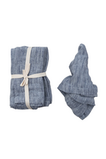 1 of 2:Navy Cotton Linen Napkins