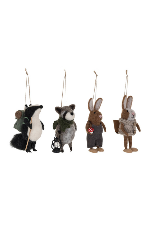 Wool Felt Forest Animal Ornament