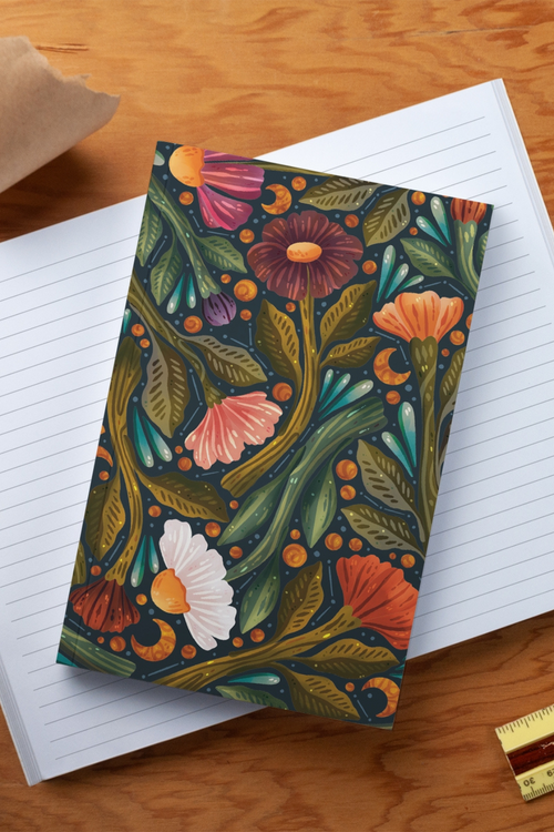 Night Sky Floral Notebook