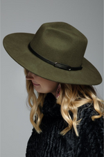 1 of 3:Everette Wool Panama Hat in Olive