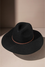4 of 4:Marina Wool Panama Hat in Black