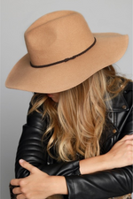 3 of 4:Marina Wool Panama Hat in Camel