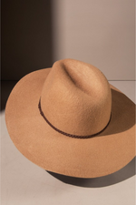 4 of 4:Marina Wool Panama Hat in Camel