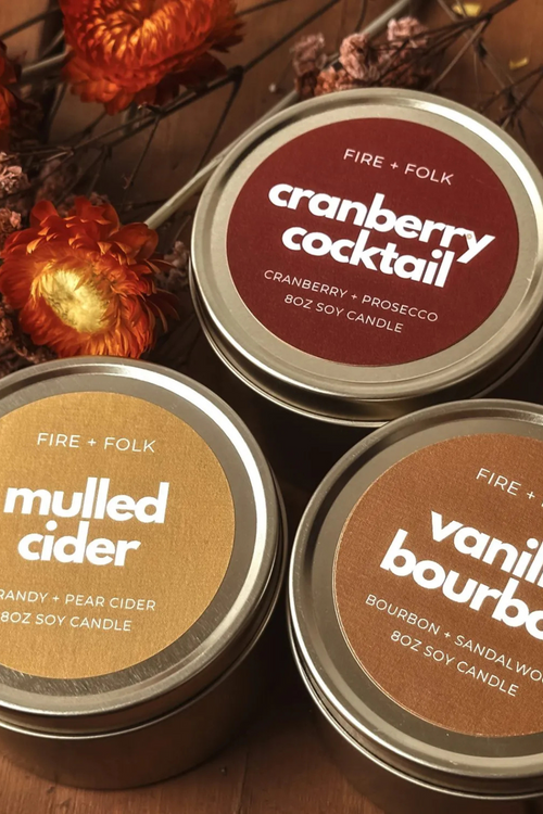 Fire + Folk Seasonal Candle Tin Collection