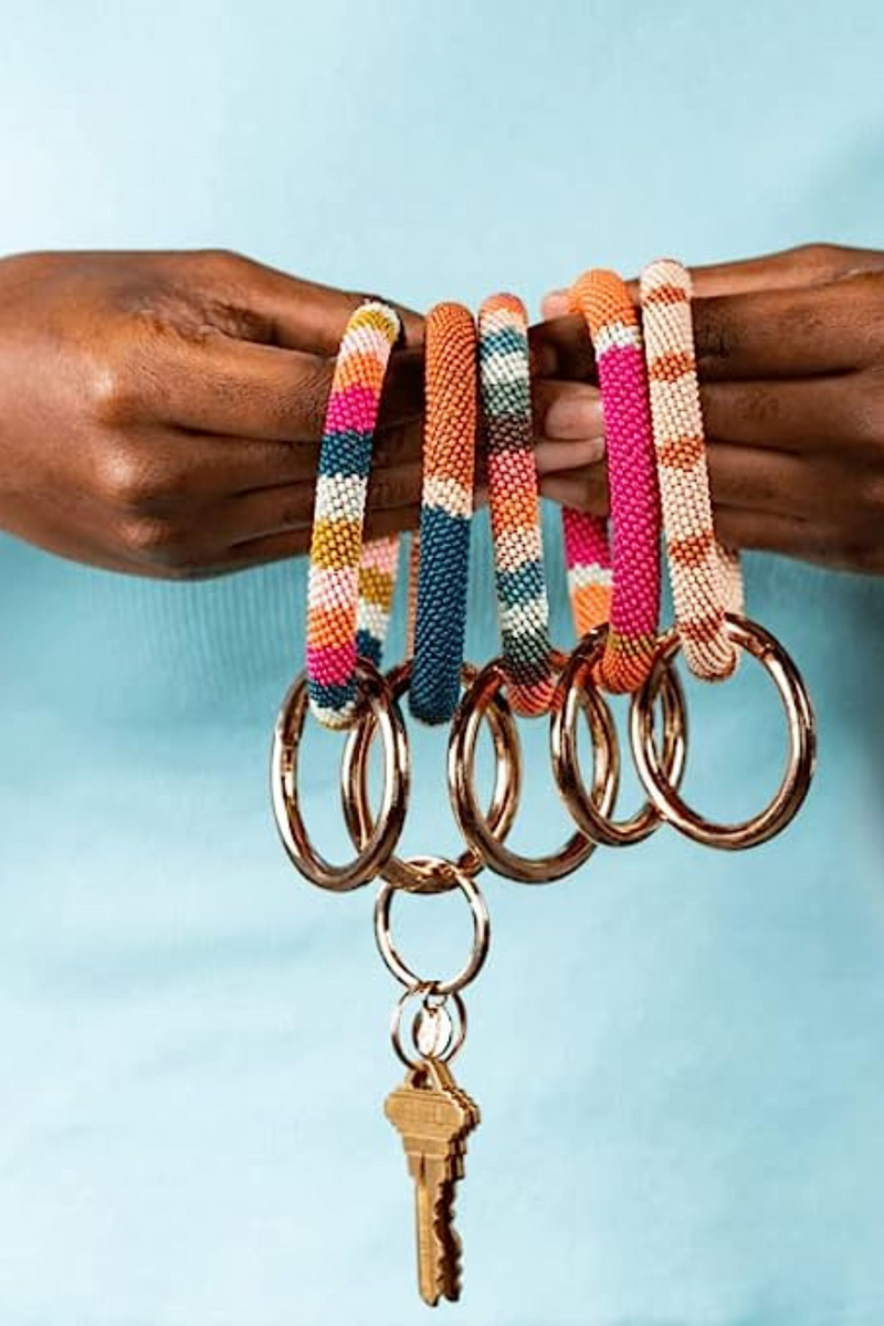 Ink-and-Alloy-Beaded-Key-Ring