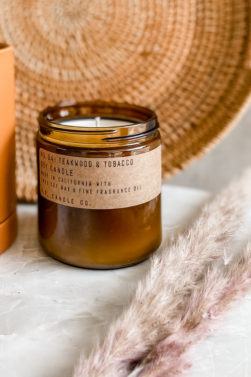 P.F. Candle Co. Teakwood + Tobacco Candle