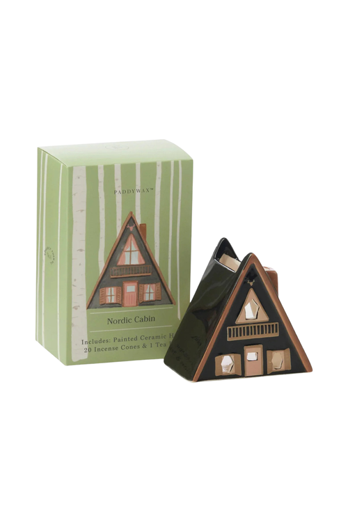 Ceramic Incense House + Tea Light Holder