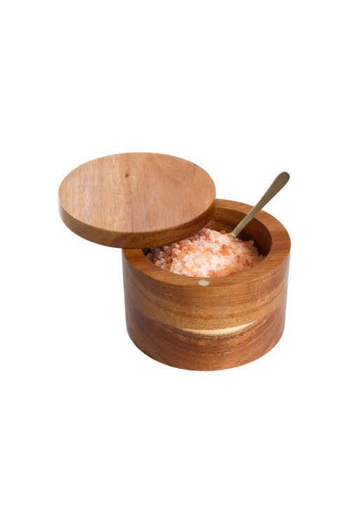 Acacia Salt Box + Spoon