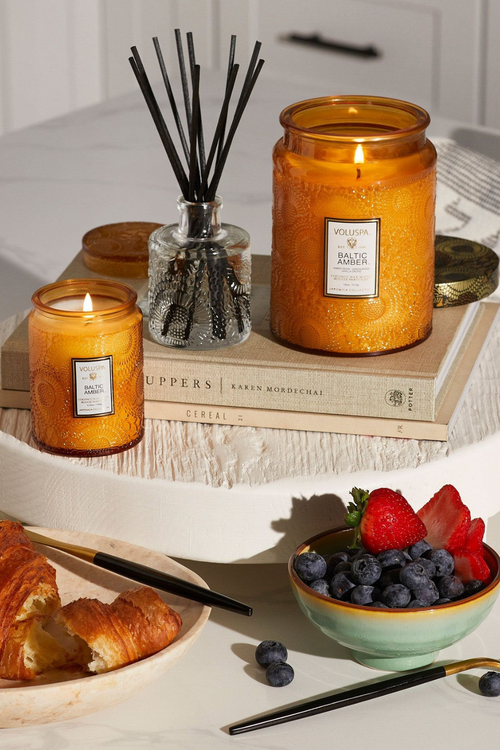 Baltic Amber Glass Candle