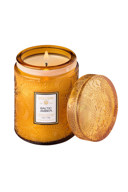 Baltic Amber Glass Candle