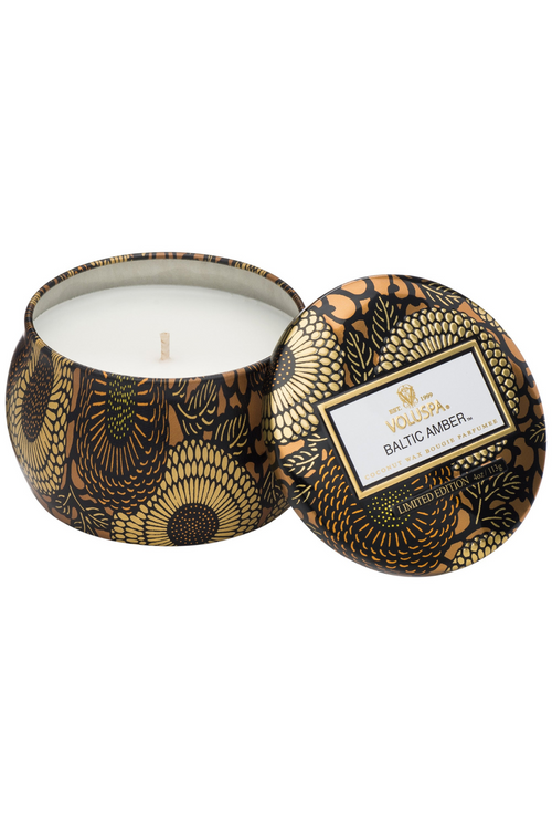 Baltic Amber Tin Candle