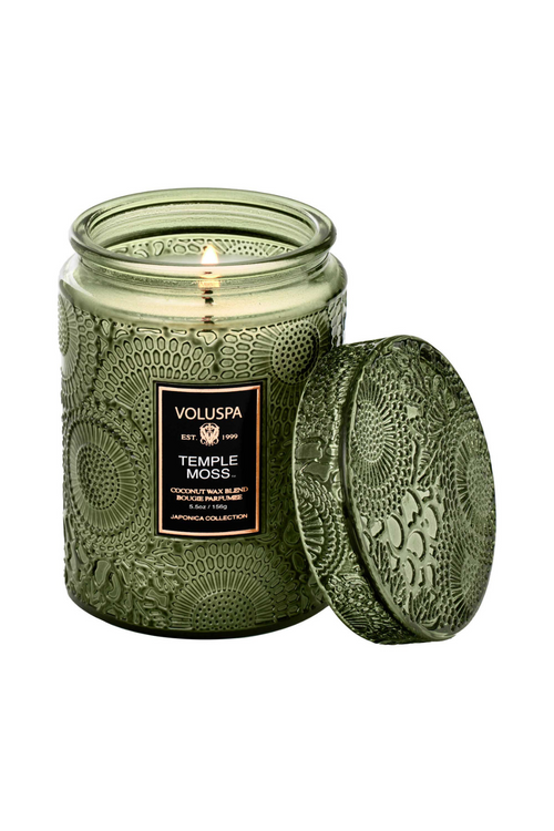 Temple Moss Glass Candle