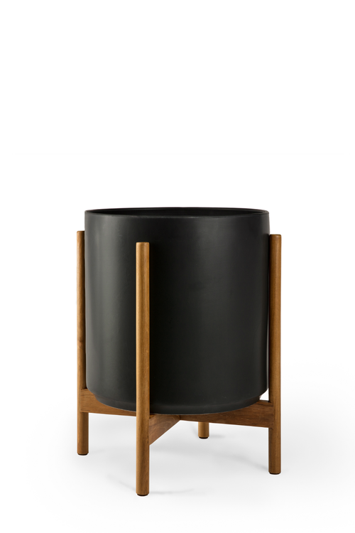 Black Revival Ceramics Planter + Stand