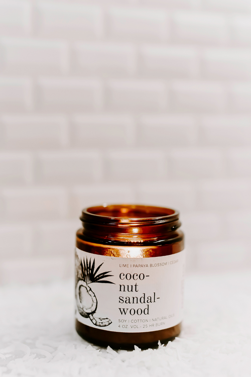 Coconut Sandalwood Soy Candle