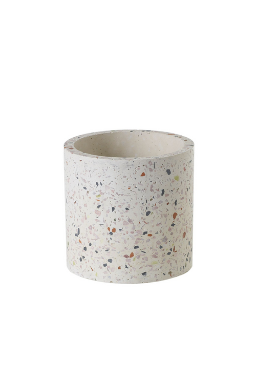 White Terrazzo Pot
