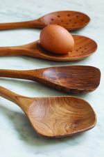 2 of 2:Teak Spatula with Natural Handle