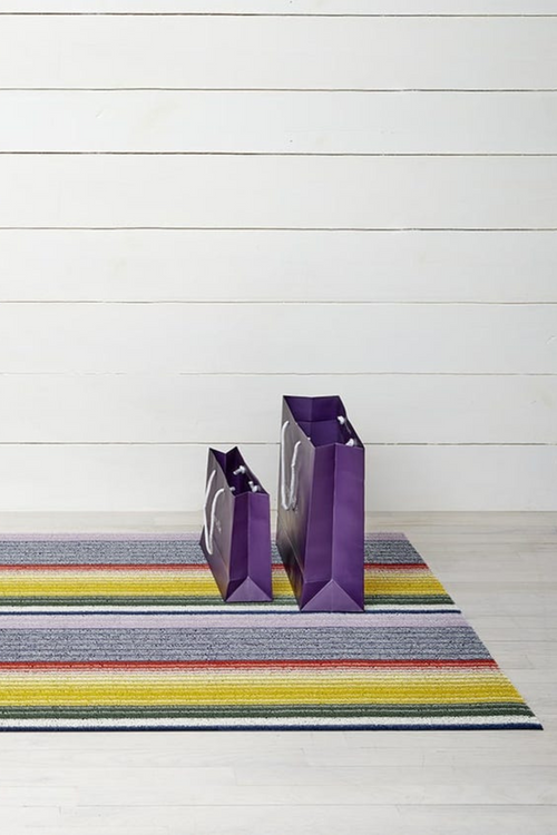 Multi Pop Stripe Shag Mat