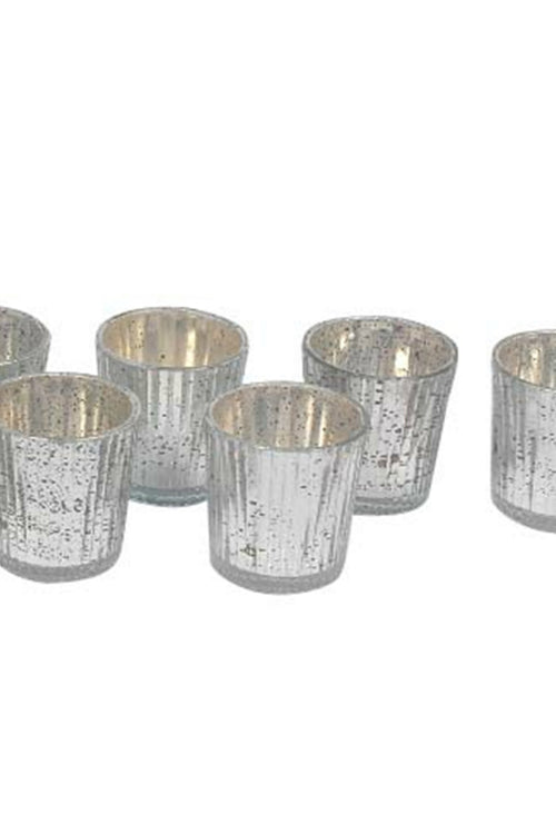 Silver Finish Mercury Glass Votive