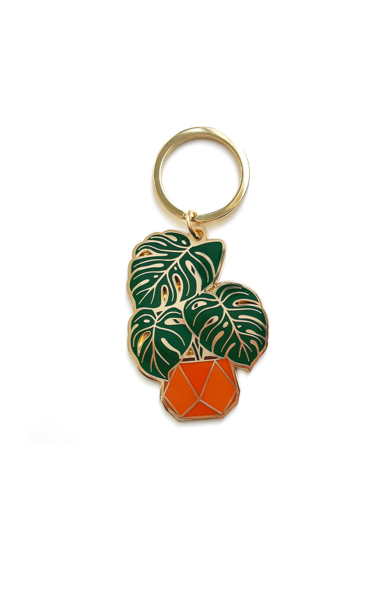 Monstera Keychain-Paper Anchor Co.-ECOVIBE