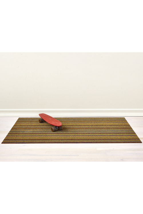 Bright Multi Skinny Stripe Shag Mat