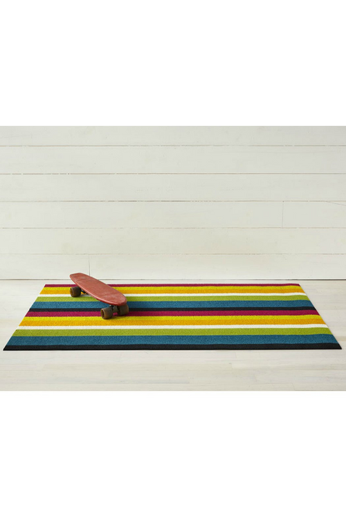 Multi Bold Stripe Shag Mat