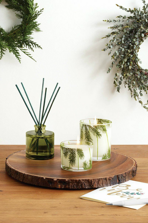 Frasier Fir Pine Needle Glass Candle