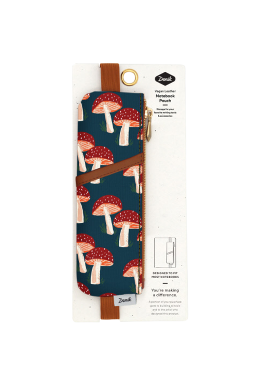 Navy Mushrooms Notebook Pouch