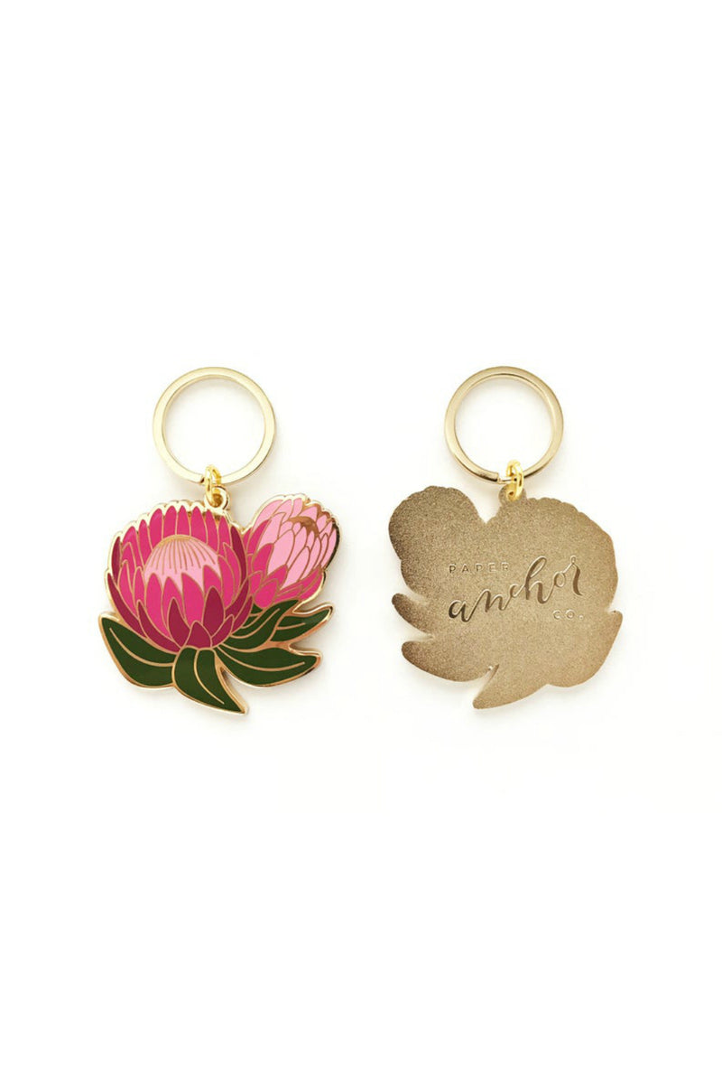Ofelia Protea Floral Keychain-Paper Anchor Co.-ECOVIBE