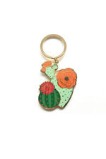 1 of 2:Blooming Cacti Keychain