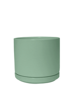 1 of 2:ECOVIBE Green Solid Goods Planter + Saucer